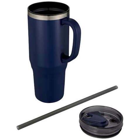 Melbourne 1200 ml RCS-zertifizierter Isolierbecher mit Strohhalm, navy bedrucken, Art.-Nr. 10080155 Melbourne 1200 ml RCS-zertifizierter Isolierbecher mit Strohhalm, navy bedrucken, Art.-Nr. 10080155