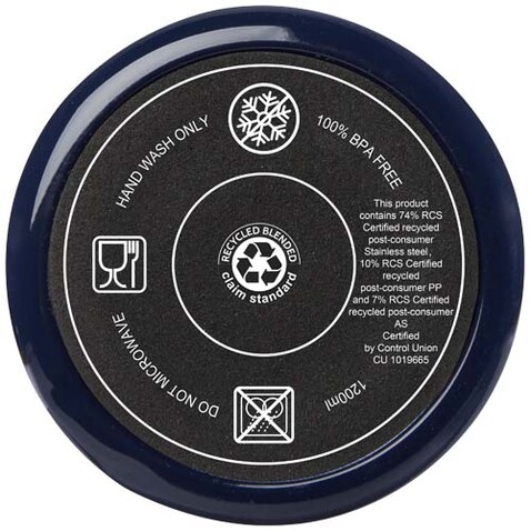 Melbourne 1200 ml RCS-zertifizierter Isolierbecher mit Strohhalm, navy bedrucken, Art.-Nr. 10080155 Melbourne 1200 ml RCS-zertifizierter Isolierbecher mit Strohhalm, navy bedrucken, Art.-Nr. 10080155