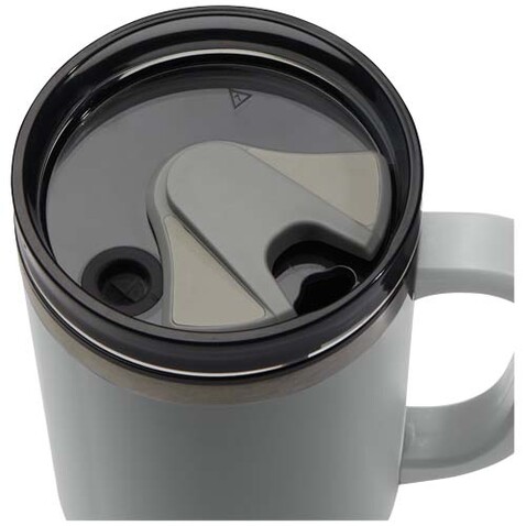 Melbourne 1200 ml RCS-zertifizierter Isolierbecher mit Strohhalm, grau bedrucken, Art.-Nr. 10080182