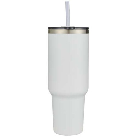 Sydney 1200 ml doppelwandiger RCS-zertifizierter Kupfer-Vakuum Isolierbecher mit Strohhalm, weiss bedrucken, Art.-Nr. 10080201 Sydney 1200 ml doppelwandiger RCS-zertifizierter Kupfer-Vakuum Isolierbecher mit Strohhalm, weiss bedrucken, Art.-Nr. 10080201
