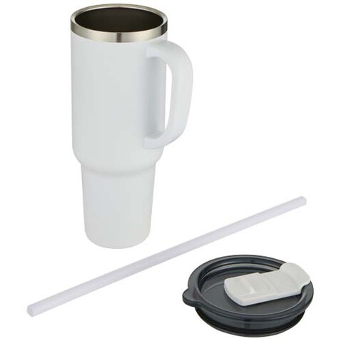 Sydney 1200 ml doppelwandiger RCS-zertifizierter Kupfer-Vakuum Isolierbecher mit Strohhalm, weiss bedrucken, Art.-Nr. 10080201 Sydney 1200 ml doppelwandiger RCS-zertifizierter Kupfer-Vakuum Isolierbecher mit Strohhalm, weiss bedrucken, Art.-Nr. 10080201