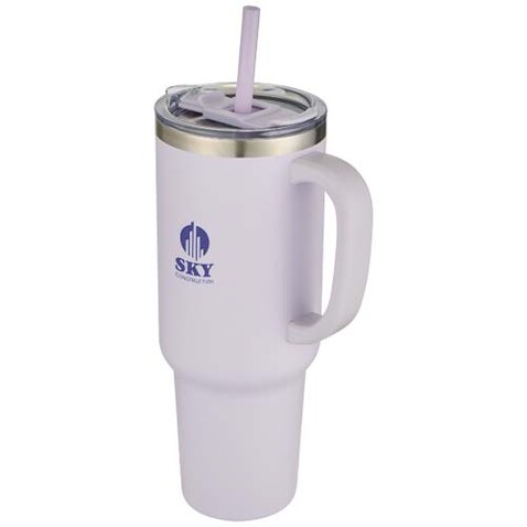 Sydney 1200 ml doppelwandiger RCS-zertifizierter Kupfer-Vakuum Isolierbecher mit Strohhalm, fliederfarben bedrucken, Art.-Nr. 10080237 Sydney 1200 ml doppelwandiger RCS-zertifizierter Kupfer-Vakuum Isolierbecher mit Strohhalm, fliederfarben bedrucken, Art.-Nr. 10080237