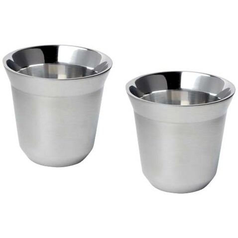 Duo 80 ml RCS-zertifiziertes Espressotassen Set aus Edelstahl, silber bedrucken, Art.-Nr. 10080481 Duo 80 ml RCS-zertifiziertes Espressotassen Set aus Edelstahl, silber bedrucken, Art.-Nr. 10080481