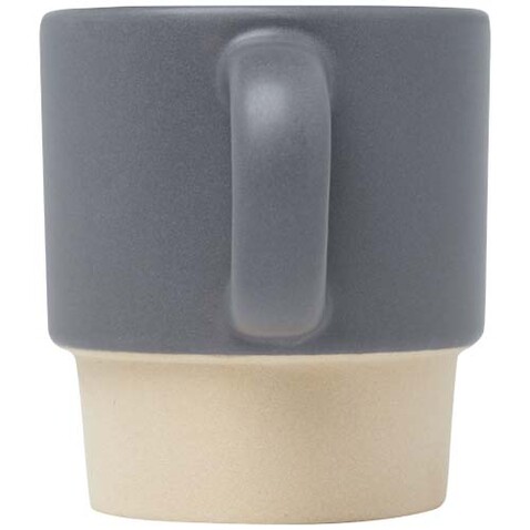 Olympia 130 ml stapelbarer Expresso Becher mit Tonboden, grau bedrucken, Art.-Nr. 10080582
