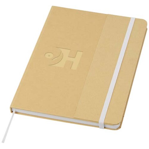 Nelida A5 Hardcover Notizbuch aus recyceltem Karton, weiss bedrucken, Art.-Nr. 10790301 Nelida A5 Hardcover Notizbuch aus recyceltem Karton, weiss bedrucken, Art.-Nr. 10790301