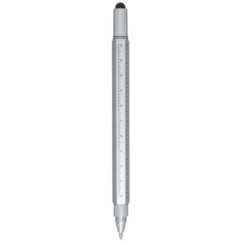 Dora Multifunktionsstift aus recyceltem Aluminium (schwarze Mine), silber bedrucken, Art.-Nr. 10790881 Dora Multifunktionsstift aus recyceltem Aluminium (schwarze Mine), silber bedrucken, Art.-Nr. 10790881