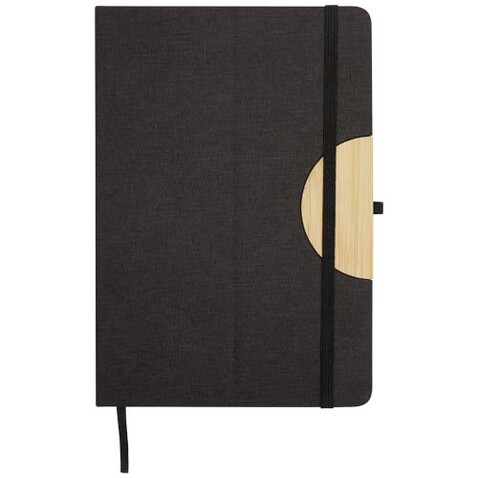 Carmen A5 Hardcover Notizbuch und Kugelschreiber Set (schwarze Mine), schwarz bedrucken, Art.-Nr. 10791290