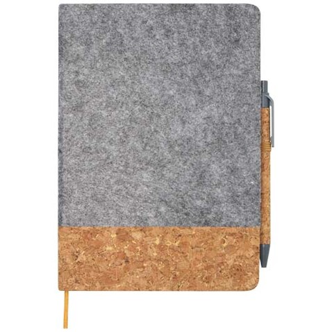Veronica A5 Hardcover Notizbuch, grau, natur bedrucken, Art.-Nr. 10791382 Veronica A5 Hardcover Notizbuch, grau, natur bedrucken, Art.-Nr. 10791382