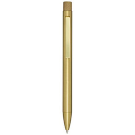 Beatriz Kugelschreiber aus recyceltem Messing (schwarze Mine), gold bedrucken, Art.-Nr. 10791814