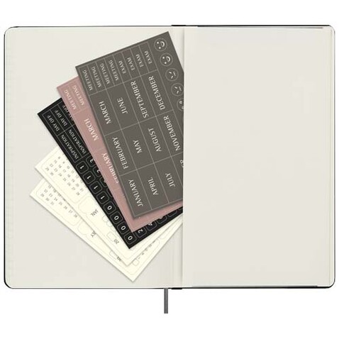 Moleskine Hardcover Wochenplaner L, undatiert, schwarz bedrucken, Art.-Nr. 10795290 Moleskine Hardcover Wochenplaner L, undatiert, schwarz bedrucken, Art.-Nr. 10795290