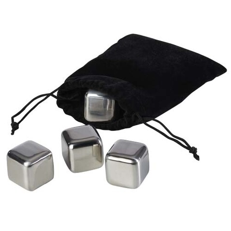 Froz Eiswürfel Set aus Edelstahl, schwarz, silber bedrucken, Art.-Nr. 11338490 Froz Eiswürfel Set aus Edelstahl, schwarz, silber bedrucken, Art.-Nr. 11338490
