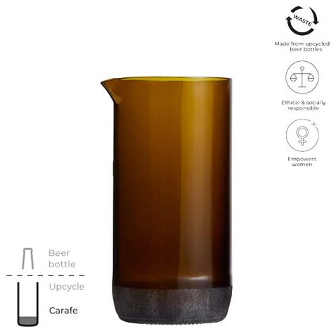 Originalhome 430 ml Wasserkaraffe, braun bedrucken, Art.-Nr. 11340771 Originalhome 430 ml Wasserkaraffe, braun bedrucken, Art.-Nr. 11340771