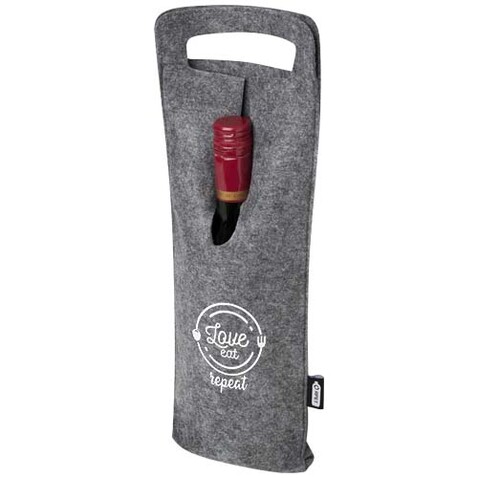 Felta 75cl Weinbeutel aus GRS recyceltem Filz, mittelgrau bedrucken, Art.-Nr. 12066582 Felta 75cl Weinbeutel aus GRS recyceltem Filz, mittelgrau bedrucken, Art.-Nr. 12066582
