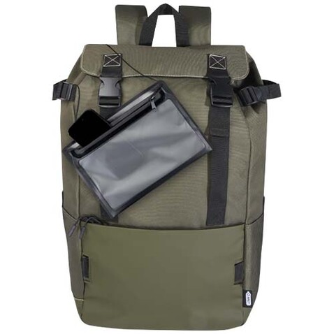 Roam GRS recycelter modularer Rucksack, grün bedrucken, Art.-Nr. 12071461 Roam GRS recycelter modularer Rucksack, grün bedrucken, Art.-Nr. 12071461