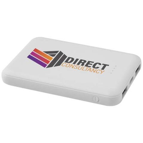 Asama 5000 mAh Typ-C Powerbank aus recyceltem Kunststoff, weiss bedrucken, Art.-Nr. 12438301 Asama 5000 mAh Typ-C Powerbank aus recyceltem Kunststoff, weiss bedrucken, Art.-Nr. 12438301