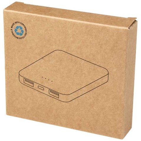 Asama 5000 mAh Typ-C Powerbank aus recyceltem Kunststoff, weiss bedrucken, Art.-Nr. 12438301 Asama 5000 mAh Typ-C Powerbank aus recyceltem Kunststoff, weiss bedrucken, Art.-Nr. 12438301
