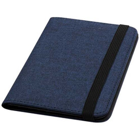Ross GRS RPET RFID-Reisepasshalter, heather navy bedrucken, Art.-Nr. 13005855