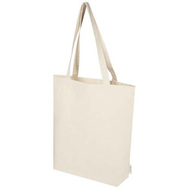 Orissa 180 g/m² Tragetasche mit tiefem Boden aus Bio-Baumwolle 11L, natur bedrucken, Art.-Nr. 13006006