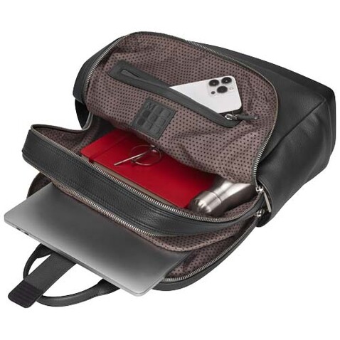 Moleskine Classic Pro Rucksack aus Leder, schwarz bedrucken, Art.-Nr. 13007290 Moleskine Classic Pro Rucksack aus Leder, schwarz bedrucken, Art.-Nr. 13007290