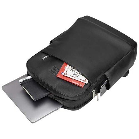 Moleskine Classic Pro Rucksack aus Leder, schwarz bedrucken, Art.-Nr. 13007290 Moleskine Classic Pro Rucksack aus Leder, schwarz bedrucken, Art.-Nr. 13007290