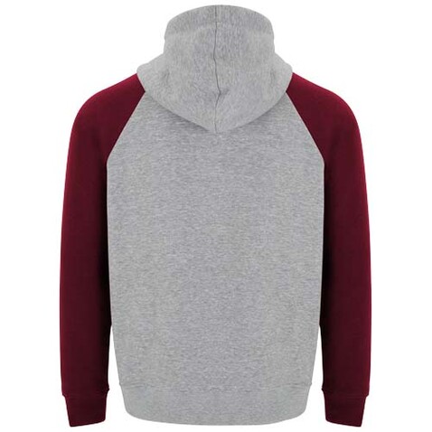 Badet zweifarbiger Kapuzenpullover für Kinder, heather grau, Garnet bedrucken, Art.-Nr. K1058B5L