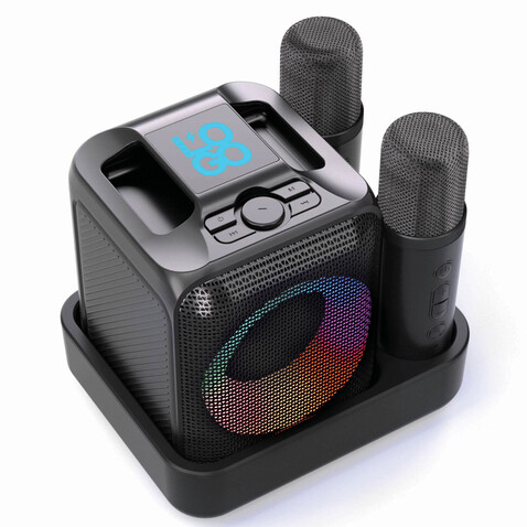 Singvibe Karaoke-Set mit Doppelmikrofon aus RCS rec. ABS schwarz bedrucken, Art.-Nr. P331.0601 Singvibe Karaoke-Set mit Doppelmikrofon aus RCS rec. ABS schwarz bedrucken, Art.-Nr. P331.0601