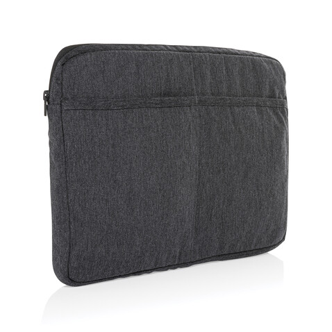 Laluka AWARE™ 15,6" Laptoptasche aus recycelter Baumwolle anthrazit bedrucken, Art.-Nr. P788.149