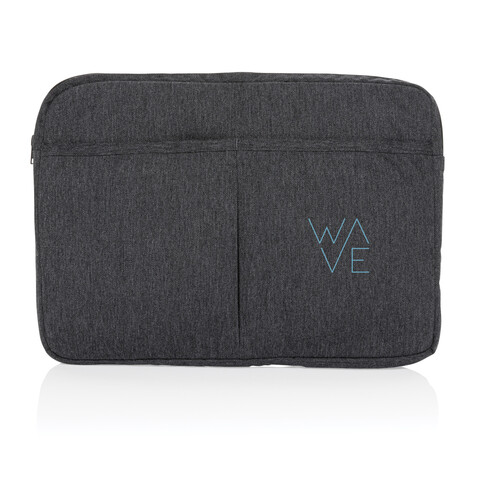 Laluka AWARE™ 15,6" Laptoptasche aus recycelter Baumwolle anthrazit bedrucken, Art.-Nr. P788.149
