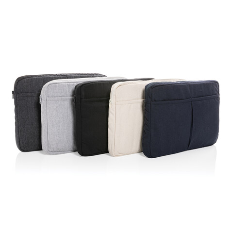 Laluka AWARE™ 15,6" Laptoptasche aus recycelter Baumwolle anthrazit bedrucken, Art.-Nr. P788.149