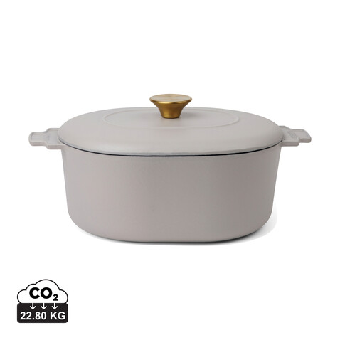 VINGA Monte Heritage Kokotte 4 L grau bedrucken, Art.-Nr. V2615002