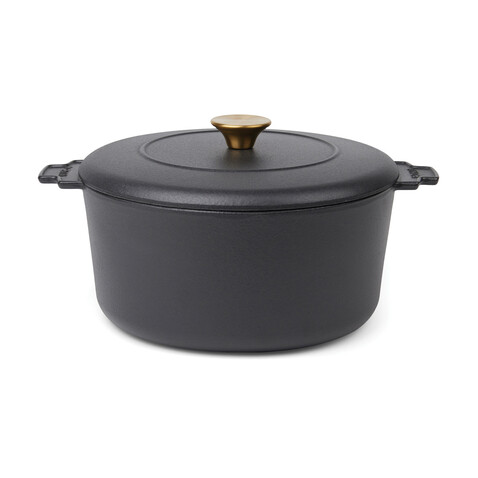 VINGA Monte Heritage Kokotte 5,5 L schwarz bedrucken, Art.-Nr. V2615101