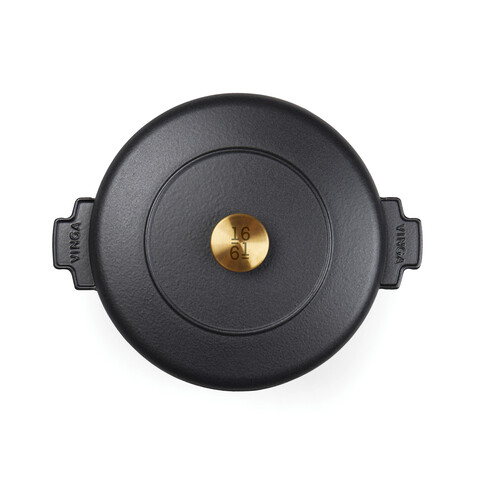 VINGA Monte Heritage Kokotte 5,5 L schwarz bedrucken, Art.-Nr. V2615101