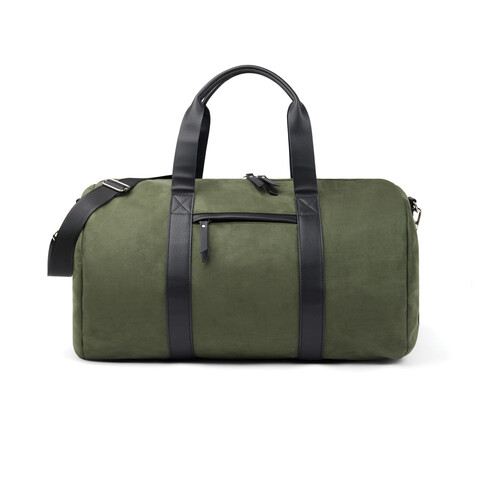 VINGA Marlow Wochenendtasche RCS aus recyceltem Polyester grün, schwarz bedrucken, Art.-Nr. V7070109 VINGA Marlow Wochenendtasche RCS aus recyceltem Polyester grün, schwarz bedrucken, Art.-Nr. V7070109
