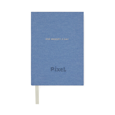 VINGA "One memory a day" GRS-recyceltes Papierjournal blau bedrucken, Art.-Nr. V7730205 VINGA "One memory a day" GRS-recyceltes Papierjournal blau bedrucken, Art.-Nr. V7730205