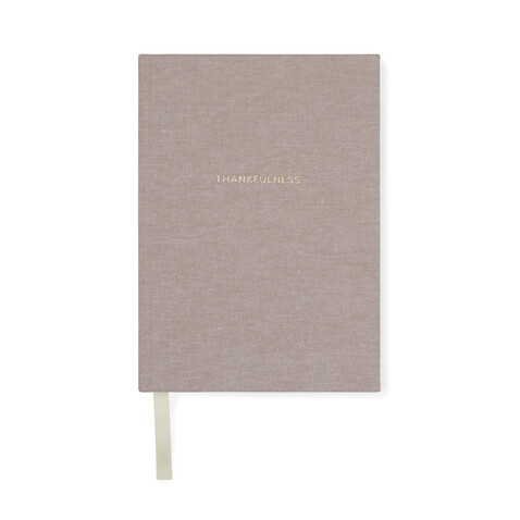 VINGA Thankfulness GRS-recyceltes Papierjournal beige bedrucken, Art.-Nr. V7730319 VINGA Thankfulness GRS-recyceltes Papierjournal beige bedrucken, Art.-Nr. V7730319