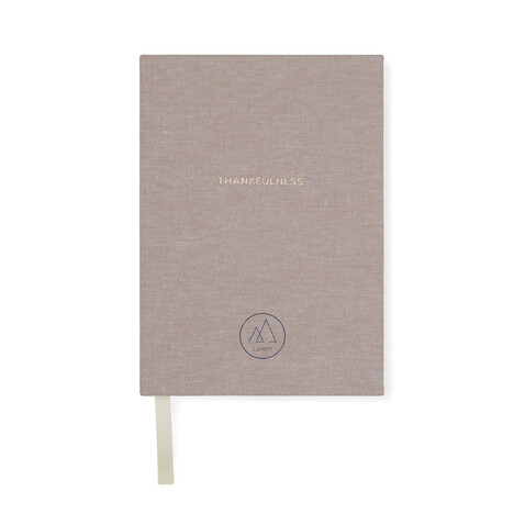 VINGA Thankfulness GRS-recyceltes Papierjournal beige bedrucken, Art.-Nr. V7730319 VINGA Thankfulness GRS-recyceltes Papierjournal beige bedrucken, Art.-Nr. V7730319