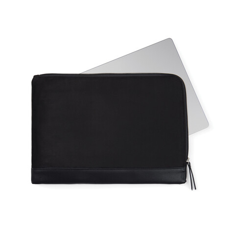 VINGA Marlow 16" Laptop Sleeve aus RCS recyceltem Polyester schwarz bedrucken, Art.-Nr. V7880701