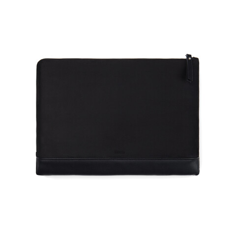 VINGA Marlow 16" Laptop Sleeve aus RCS recyceltem Polyester schwarz bedrucken, Art.-Nr. V7880701