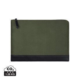 VINGA Marlow 14&amp;quot; Laptop Sleeve aus RCS recyceltem Polyester grün, schwarz bedrucken, Art.-Nr. V7880809