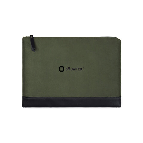 VINGA Marlow 14" Laptop Sleeve aus RCS recyceltem Polyester grün, schwarz bedrucken, Art.-Nr. V7880809 VINGA Marlow 14" Laptop Sleeve aus RCS recyceltem Polyester grün, schwarz bedrucken, Art.-Nr. V7880809