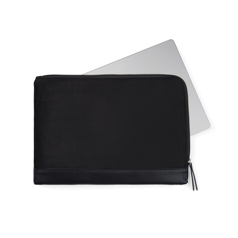 VINGA Marlow 14" Laptop Sleeve aus RCS recyceltem Polyester schwarz bedrucken, Art.-Nr. V7880801