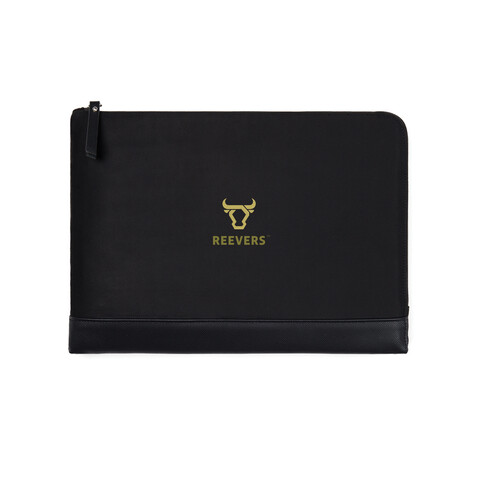 VINGA Marlow 14" Laptop Sleeve aus RCS recyceltem Polyester schwarz bedrucken, Art.-Nr. V7880801