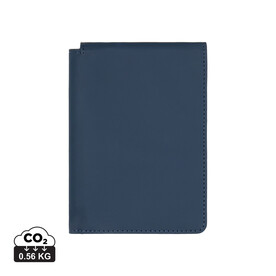 VINGA Baltimore RCS recycelte Polyester-RFID-Reisepasshülle navy blau bedrucken, Art.-Nr. V8200125
