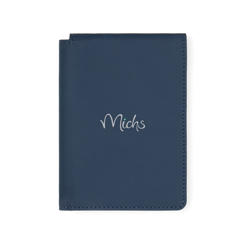 VINGA Baltimore RCS recycelte Polyester-RFID-Reisepasshülle navy blau bedrucken, Art.-Nr. V8200125 VINGA Baltimore RCS recycelte Polyester-RFID-Reisepasshülle navy blau bedrucken, Art.-Nr. V8200125