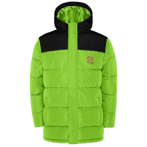 Tallin Steppjacke für Kinder, limone, schwarz bedrucken, Art.-Nr. K5075C2M