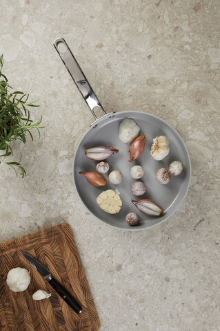 VINGA Alto Bratpfanne aus RCS recyceltem Aluminium 25cm beige bedrucken, Art.-Nr. V2612802