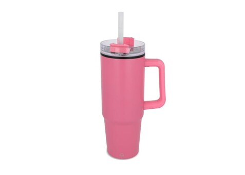 Miami Becher mit Henkel und Strohhalm 800ml - Rosa bedrucken, Art.-Nr. LT57004-N0076 Miami Becher mit Henkel und Strohhalm 800ml - Rosa bedrucken, Art.-Nr. LT57004-N0076