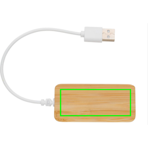 Bambus-Hub mit Type-C braun bedrucken, Art.-Nr. P308.739 Bambus-Hub mit Type-C braun bedrucken, Art.-Nr. P308.739