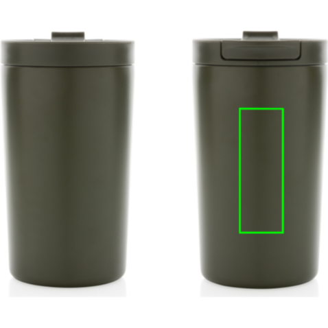 Doppelwandiger Vakuum-Becher aus RCS recyceltem SS grün bedrucken, Art.-Nr. P435.097 Doppelwandiger Vakuum-Becher aus RCS recyceltem SS grün bedrucken, Art.-Nr. P435.097