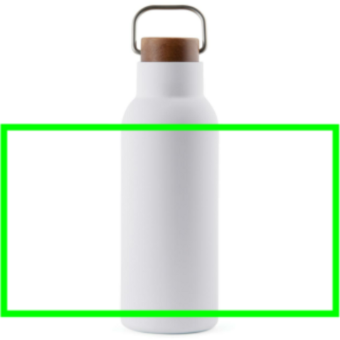 VINGA Ciro RCS recycelte Vakuumflasche 580ml weiß bedrucken, Art.-Nr. V430023